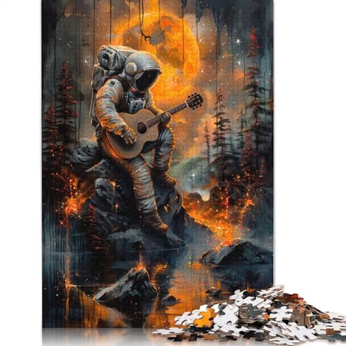Golden Astronaut Music Puzzle für Erwachsene, Spielzeug, Lernspiel, schwierige Puzzles für Kinder ab 12 Jahren, 1500 Teile (85 x 57 cm) von NBVDRF