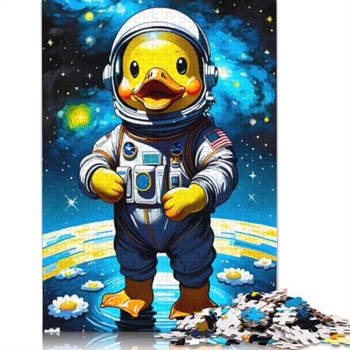 Gummienten-Astronauten-Puzzle, rechteckig, Papp-Puzzle, Geschenk für Kinder ab 12 Jahren, 1500 Teile (85 x 57 cm) von NBVDRF