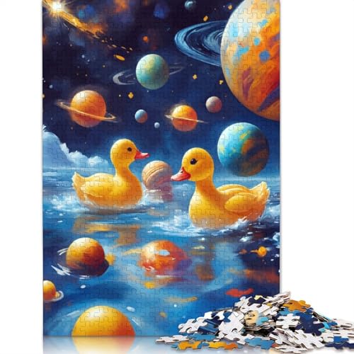 Gummienten im Weltraum-Puzzle für Erwachsene, 520 herausfordernde und knifflige ungewöhnliche Puzzles für Kinder ab 12 Jahren, 520 Teile (52 x 38 cm) von NBVDRF
