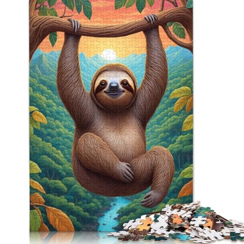 Hängendes Faultier-Puzzle für Erwachsene, kreative Spiele, Puzzle-Geschenk für Jungen oder Mädchen, 1000 Teile (75 x 50 cm) von NBVDRF