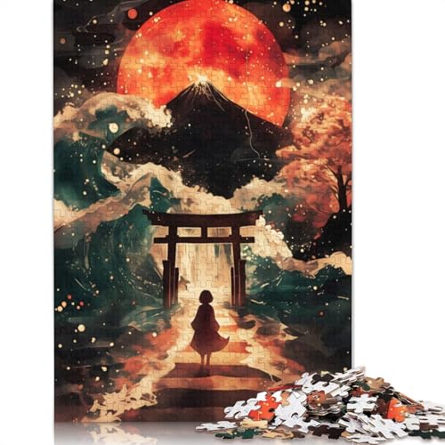 Japanische Traumlandschaft, Puzzle für Erwachsene, 1000 Teile, rechteckiges Papppuzzle, Geschenke für Männer, für Jungen oder Mädchen, 1000 Teile (75 x 50 cm) von NBVDRF