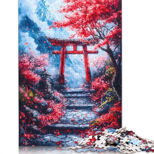 Japanisches Gartentor-Puzzle für Erwachsene, herausforderndes und kniffliges Puzzle für Frauen und Männer, 1000 Teile (75 x 50 cm) von NBVDRF