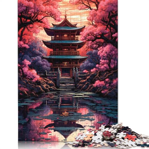 Japanisches Kominka-Gemälde-Puzzle, rechteckig, aus Pappe, als Geschenk für Kinder ab 12 Jahren, 1000 Teile (75 x 50 cm) von NBVDRF