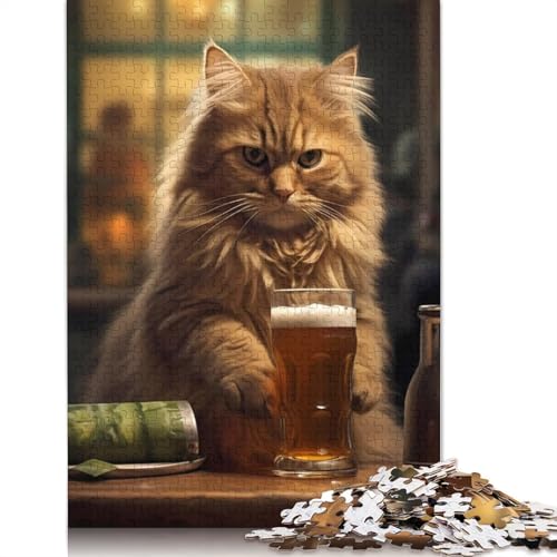 Katzenbier-Puzzle, farbenfrohe, Coole Puzzles für Kinder ab 12 Jahren, 1500 Teile (85 x 57 cm) von NBVDRF