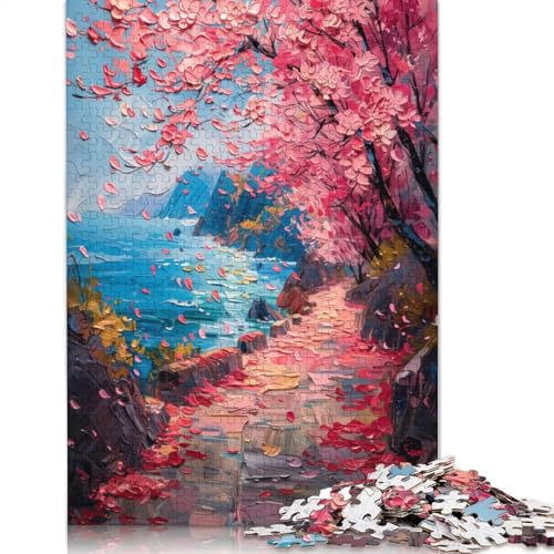 Kirschbaum-Ölgemälde-Puzzle für Erwachsene, Lernspiel, Puzzle, Geschenke für Kinder ab 12 Jahren, 1000 Teile (75 x 50 cm) von NBVDRF