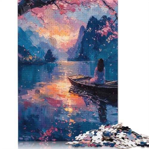 Kirschblütensee-Puzzle für Erwachsene, Lernspiel, Puzzle-Geschenke für Kinder ab 12 Jahren, 1000 Teile (75 x 50 cm) von NBVDRF
