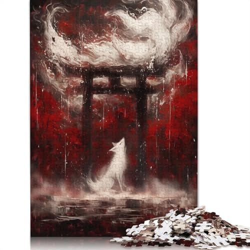 Kitsune Torii-Tor-Puzzle für Erwachsene, entspannendes Herausforderungsspielzeug, Puzzles für Erwachsene für Frauen, für Kinder ab 12 Jahren, 1000 Teile (75 x 50 cm) von NBVDRF