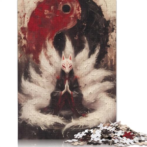 Kitsune mit Yin-Yang-Puzzle für Erwachsene, 520 Teile, schwierige Problemlösungsrätsel für Erwachsene, für Jungen oder Mädchen, 520 Teile (52 x 38 cm) von NBVDRF