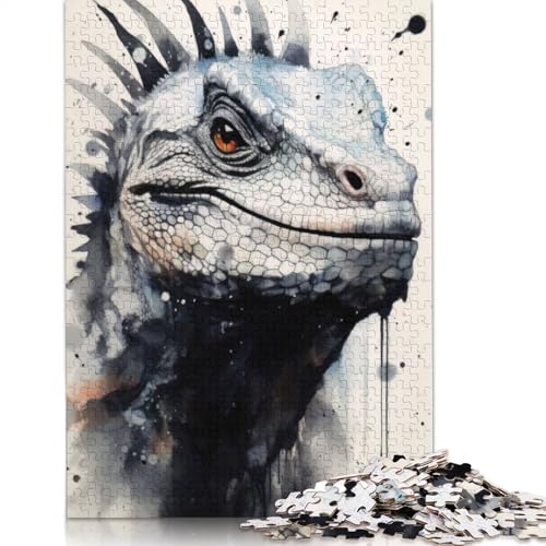 Lizard Desert Elegance Puzzle mit 1000 Teilen, farbenfrohes Puzzle, Geschenke für Männer, für Kinder ab 12 Jahren, 1000 Teile (75 x 50 cm) von NBVDRF