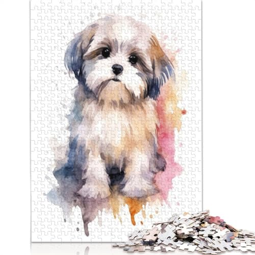 Lowchen Dog 1500 Puzzles für Erwachsene, freundliche Materialien, Coole Puzzles für Erwachsene für Jungen oder Mädchen, 1500 Teile (85 x 57 cm) von NBVDRF