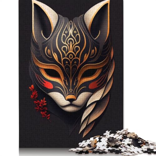 Lucky Kitsune Mask 520 Puzzle, herausfordernd und knifflig, Puzzle für Männer, Geschenke für Erwachsene und Teenager, 520 Teile (52 x 38 cm) von NBVDRF