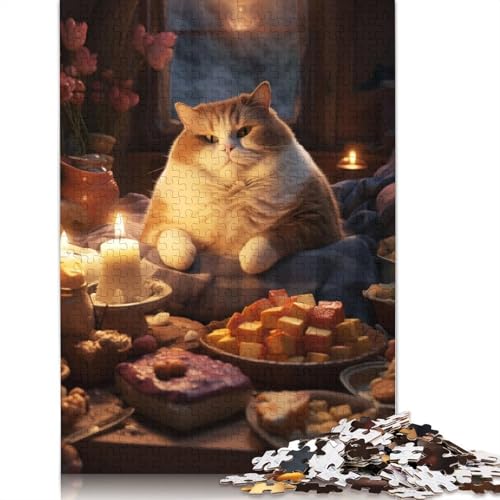 Lustiger Katzenfutter-Party-Snack, 1500 Puzzles für Erwachsene, Lernspiel, Puzzlespiele für Erwachsene für Jungen oder Mädchen, 1500 Teile (85 x 57 cm) von NBVDRF