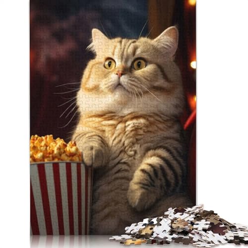 Lustiges Popcorn-Katzen-Puzzle, 1500 Teile, ab 18 Jahren, Lernspiele, Puzzle für Erwachsene, für Frauen, für Kinder ab 12 Jahren, 1500 Teile (85 x 57 cm) von NBVDRF