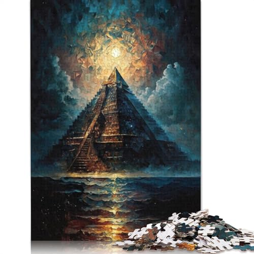 Maya-Pyramide in der Wüste, Premium-Puzzle für Erwachsene, 100% recyceltes Brett, schwierige Puzzles für Kinder ab 12 Jahren, 1500 Teile (85 x 57 cm) von NBVDRF
