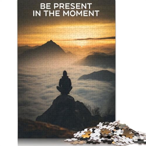 Mindful Living Motivation Puzzles Rechteckiges Papierbrett-Puzzle Geschenk für Kinder ab 12 Jahren 1000 Teile (75 x 50 cm) von NBVDRF