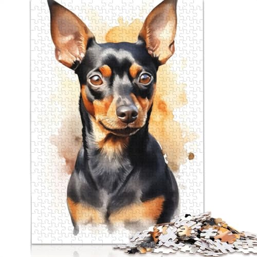 Miniatur-Pinscher-Hunde-Puzzle für Erwachsene, Lernspiel, Puzzle-Geschenke für Kinder ab 12 Jahren, 1500 Teile (85 x 57 cm) von NBVDRF