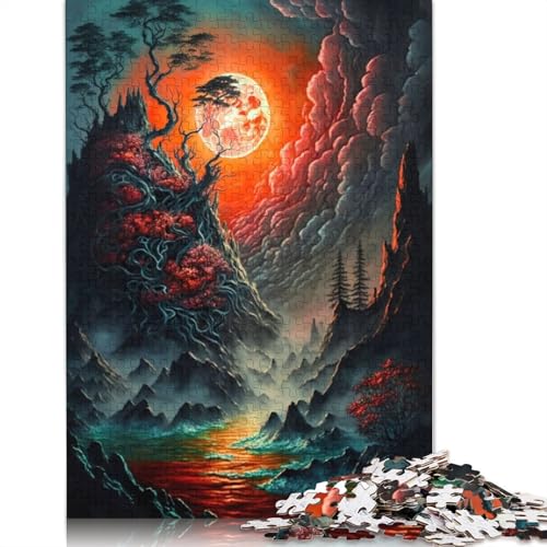 Misty Lunar Eclipse Puzzle für Erwachsene, Lernspiel, Puzzle-Geschenke für Kinder ab 12 Jahren, 1500 Teile (85 x 57 cm) von NBVDRF