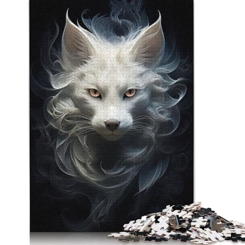 Mystic Smoke Feline 1000 Puzzles für Erwachsene, Stressabbau, Puzzlespiele für Erwachsene, für Erwachsene und Kinder, 1000 Teile (75 x 50 cm) von NBVDRF