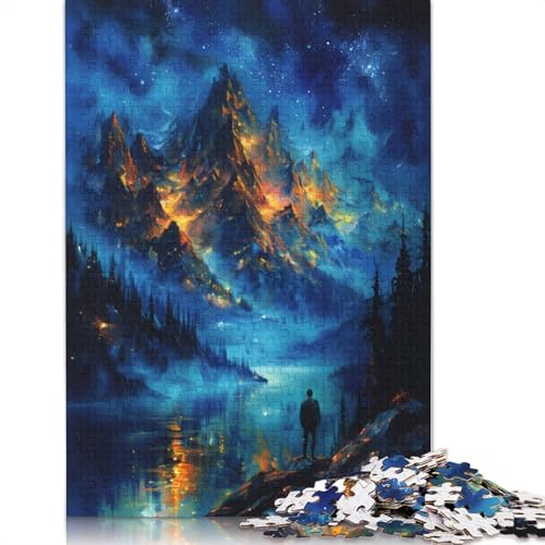 Mystische Berglandschaft, 1000-teiliges Puzzle, ab 18 Jahren, Lernspiele, Puzzles für Erwachsene, für Frauen, für Kinder ab 12 Jahren, 1000 Teile (75 x 50 cm) von NBVDRF