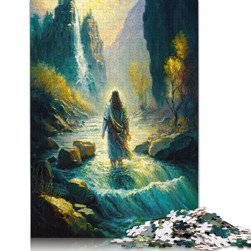 Natur Jesu Puzzle für Erwachsene, Premium-Puzzle aus 100% recyceltem Brett, schwierige Puzzles für Kinder ab 12 Jahren, 1000 Teile (75 x 50 cm) von NBVDRF