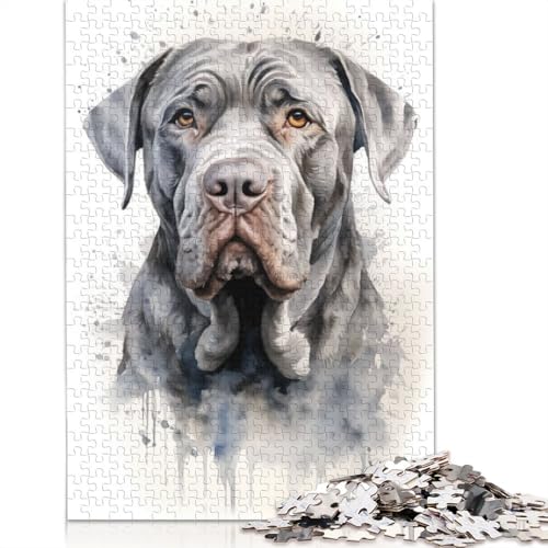 Neapolitanischer Mastiff-Puzzle für Erwachsene ab 18 Jahren. Lernspiele, Puzzle für Erwachsene und Kinder, 1500 Teile (85 x 57 cm) von NBVDRF