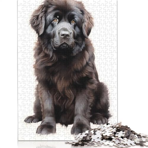 Neufundländer-Puzzle für Erwachsene ab 18 Jahren, Lernspiele, Puzzle für Erwachsene und Kinder, 1500 Teile (85 x 57 cm) von NBVDRF