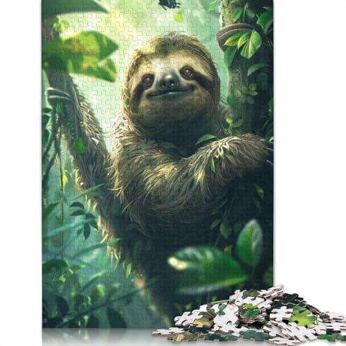 Niedliche Faultier- und Schmetterlings-Puzzles. Bunte, Coole Puzzles für Kinder ab 12 Jahren. 520 Teile (52 x 38 cm) von NBVDRF