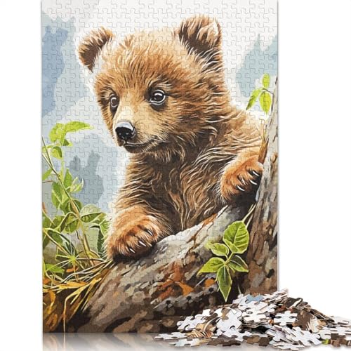 Niedliches Bären-Puzzle für Erwachsene, kreative Spiele, Puzzle-Geschenk für Jungen oder Mädchen, 1000 Teile (75 x 50 cm) von NBVDRF