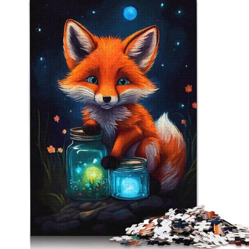 Niedliches Fuchs-Puzzle, Leuchtend, 1500 Teile, für Erwachsene, Stressabbau-Puzzle, Geschenke für Erwachsene, für Frauen und Männer, 1500 Teile (85 x 57 cm) von NBVDRF