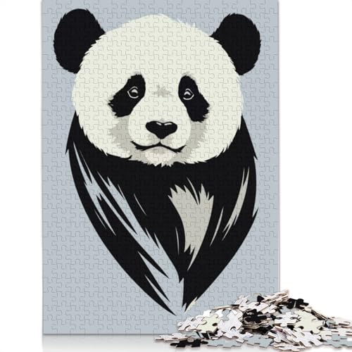 Niedliches Panda-Puzzle für Erwachsene, 1000 Teile, schwierige Problemlösungsrätsel für Erwachsene, für Jungen oder Mädchen, 1000 Teile (75 x 50 cm) von NBVDRF