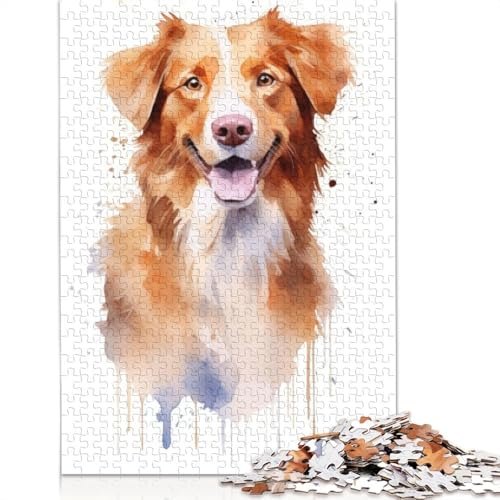 Nova Scotia Duck Retriever-Puzzle für Erwachsene, Lernspiel, Puzzle-Geschenke für Kinder ab 12 Jahren, 1000 Teile (75 x 50 cm) von NBVDRF