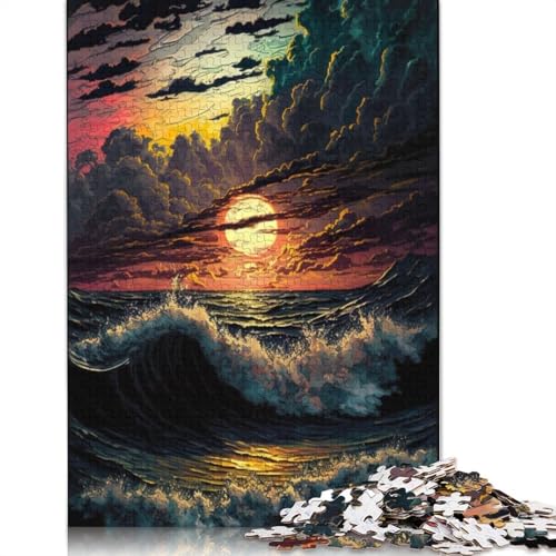 Ocean Sunset 520-teiliges Puzzle, farbenfrohes Puzzle, Geschenke für Männer, für Kinder ab 12 Jahren, 520 Teile (52 x 38 cm) von NBVDRF