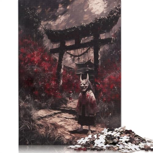 Oni-Maske, Torii-Tor, Puzzle für Erwachsene, Premium-Puzzle aus 100% recyceltem Brett, Problemlösungspuzzles für Erwachsene und Kinder, 1500 Teile (85 x 57 cm) von NBVDRF