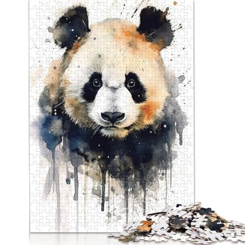 Panda-Aquarell-Puzzles für Erwachsene, 520 herausfordernde und knifflige ungewöhnliche Puzzles für Kinder ab 12 Jahren, 520 Teile (52 x 38 cm) von NBVDRF