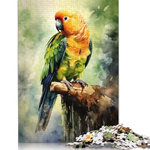 Papagei-Aquarell-Puzzles, farbenfrohe, Coole Puzzles für Kinder ab 12 Jahren, 1500 Teile (85 x 57 cm) von NBVDRF