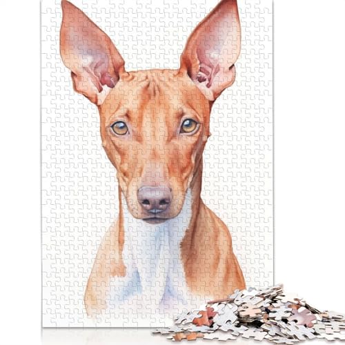Pharaonenhund-Porträt, 1000-teiliges Puzzle, interessanter Stressabbau, Beste Puzzles für Kinder ab 12 Jahren, 1000 Teile (75 x 50 cm) von NBVDRF