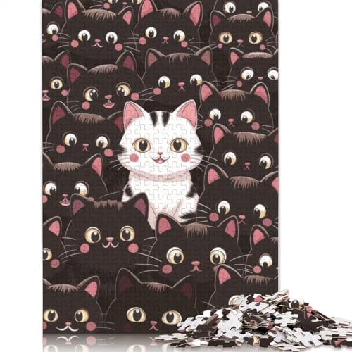 Puzzle für Erwachsene mit Katzen und Tieren, 520 Teile, kreative Spiele, Puzzle, Geschenke für Männer, für Frauen und Männer, 520 Teile (52 x 38 cm) von NBVDRF