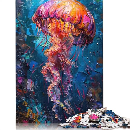 Puzzle für Erwachsene mit Meereskalmar-Malerei, herausforderndes und kniffliges Puzzle für Frauen und Männer, 1000 Teile (75 x 50 cm) von NBVDRF