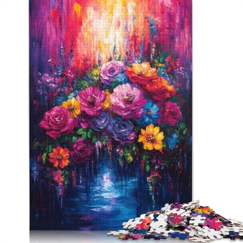 Puzzle für Erwachsene mit lebendigen Blumengemälden, 520 Teile, anspruchsvolle Familienspiele, Denksportaufgaben für Kinder ab 12 Jahren, 520 Teile (52 x 38 cm) von NBVDRF