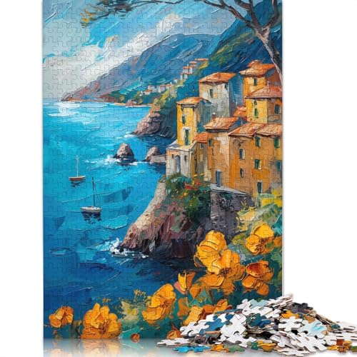 Puzzle mit Blumenmotiven, Küste und Ozean, farbenfrohe und Coole Puzzles für Kinder ab 12 Jahren, 1000 Teile (75 x 50 cm) von NBVDRF