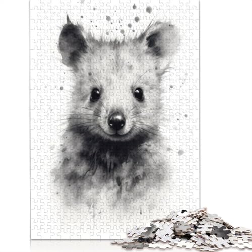 Quokka Beauty Watercolor Puzzle für Erwachsene, 1000 Teile, 100% recycelte Holzplatte, Denkpuzzles für Erwachsene, für Jungen oder Mädchen, 1000 Teile (75 x 50 cm) von NBVDRF
