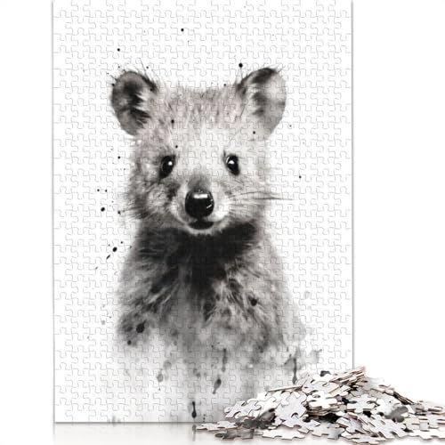 Quokka Ink Art Puzzle für Erwachsene, Denksportaufgaben für Erwachsene, Puzzlespiele für Erwachsene und Teenager, 1000 Teile (75 x 50 cm) von NBVDRF