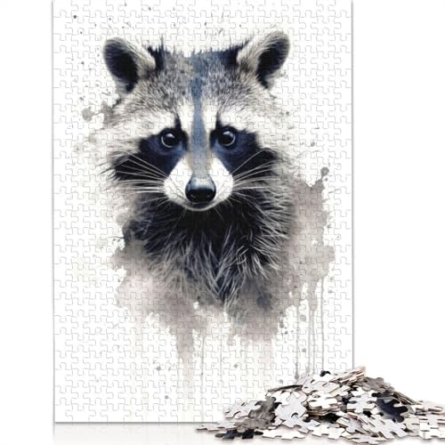 Raccoon Ink Art Puzzles für Erwachsene, 520 herausfordernde und knifflige ungewöhnliche Puzzles für Kinder ab 12 Jahren, 520 Teile (52 x 38 cm) von NBVDRF