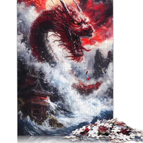 Red Dragon Rising 520-teiliges Puzzle, interessanter Stressabbau, Beste Puzzles für Kinder ab 12 Jahren, 520 Teile (52 x 38 cm) von NBVDRF