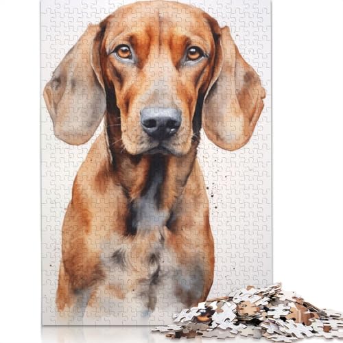 Redbone Coonhound-Malpuzzle für Erwachsene, kreative Spiele, Puzzle-Geschenk für Jungen oder Mädchen, 520 Teile (52 x 38 cm) von NBVDRF
