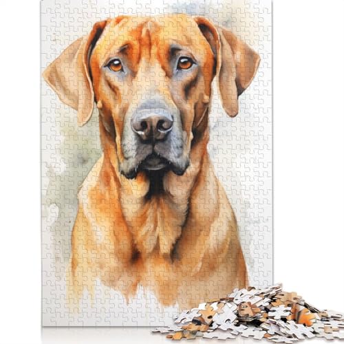 Rhodesian Ridgeback-Puzzle für Erwachsene, Premium-Puzzle aus 100% recyceltem Brett, schwierige Puzzles für Kinder ab 12 Jahren, 520 Teile (52 x 38 cm) von NBVDRF