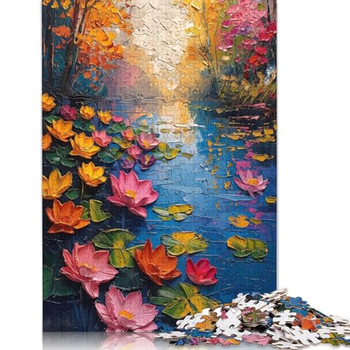 Rivers Roses Sunset Puzzle für Erwachsene, Entspannungs-Herausforderungsspielzeug, Erwachsenenpuzzle für Frauen, für Kinder ab 12 Jahren, 520 Teile (52 x 38 cm) von NBVDRF