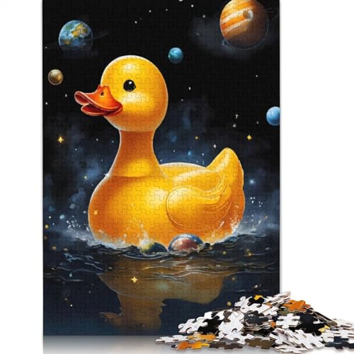 Rubber Duck Space Puzzle für Erwachsene, 1500 Teile, kreative Spiele, Puzzle, Geschenke für Männer, für Frauen, Männer, 1500 Teile (85 x 57 cm) von NBVDRF