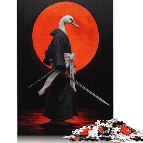 Samurai Duck Demon Slayer Puzzle für Erwachsene, herausforderndes und kniffliges Puzzle für Frauen und Männer, 1000 Teile (75 x 50 cm) von NBVDRF