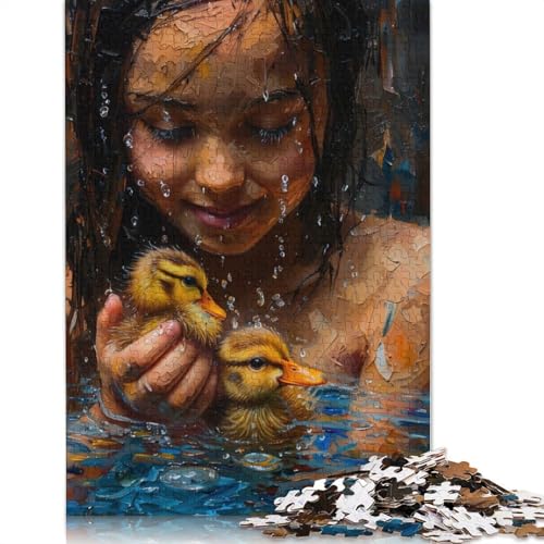 Schönes Enten-Malpuzzle für Erwachsene, Premium-Puzzle aus 100% recyceltem Brett, Problemlösungspuzzles für Erwachsene und Kinder, 1000 Teile (75 x 50 cm) von NBVDRF